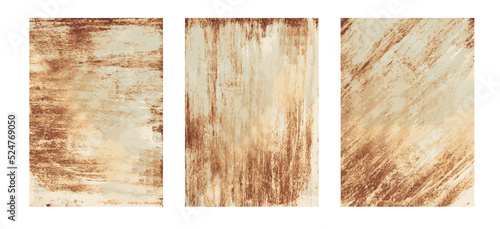 Set of rusted steel plate metal texture background, in A4 size for design work page cover book presentation. brochure layout and flyers poster template. isolated