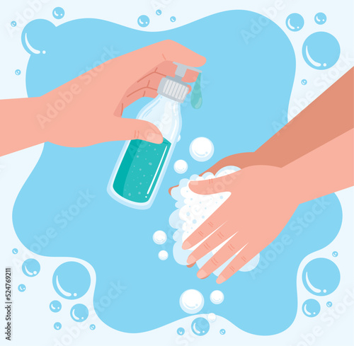 hands human washing poster