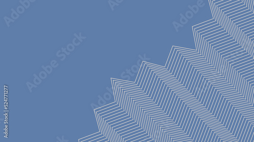 Abstract diagonal zig zag pattern on blue background.