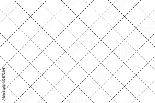 Simple diamond square dat line with black color on white background. Vector illustration dat line background.