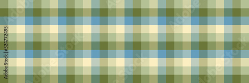 Colorful seamless tartan pattern. Checkered tartan with green tone color.  Plaid pattern.
