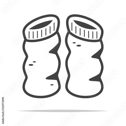 Leg warmers outline icon vector isolated