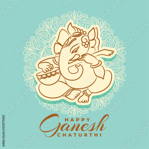 hindu god lord ganesha design for ganesh chaturthi festival