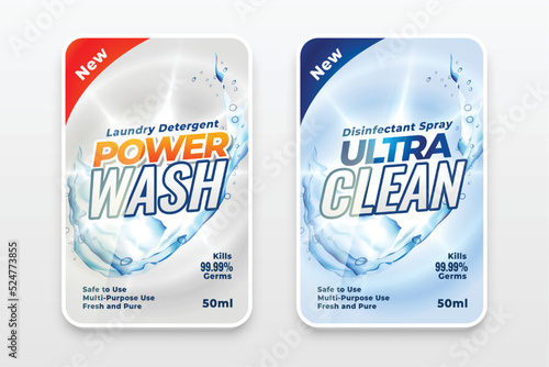 stain remover detergent cleaner label sticker packaging design