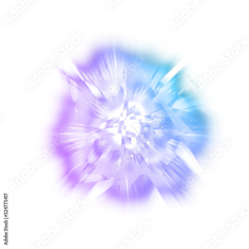 Isolated transparent abstract iridescent element.
