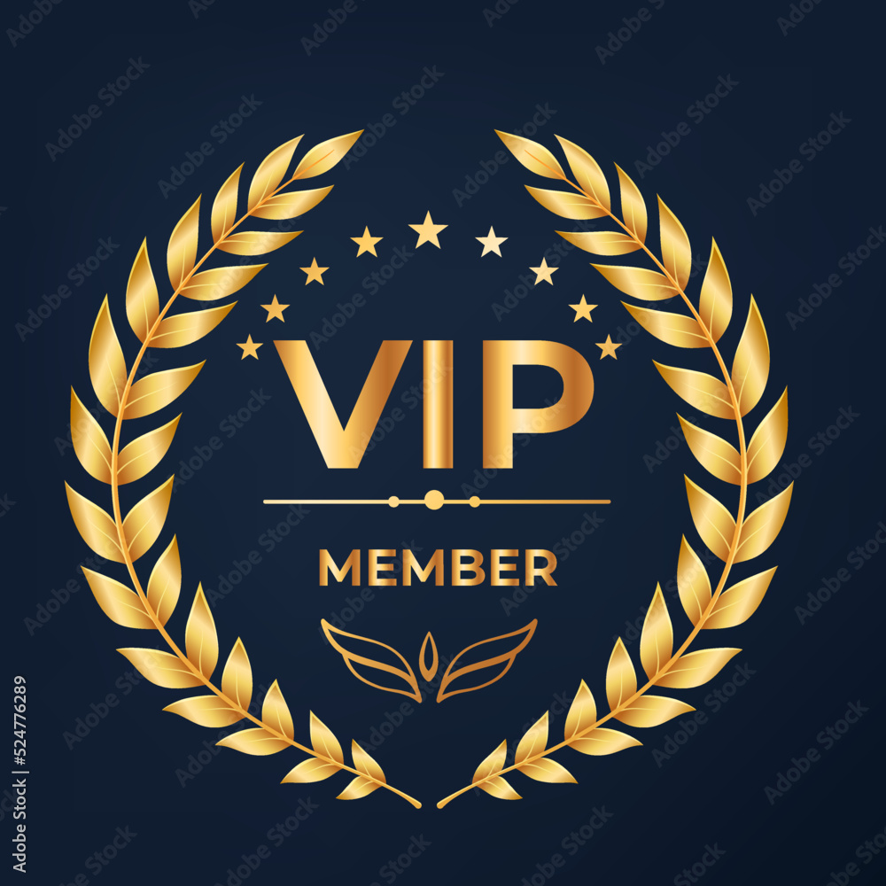 VIP member label design vector art Stock Vector | Adobe Stock