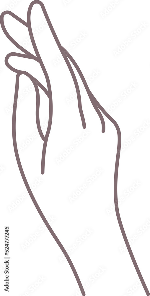 aesthetic hand model element outline illustration aesthetic hand model element outline illustration
