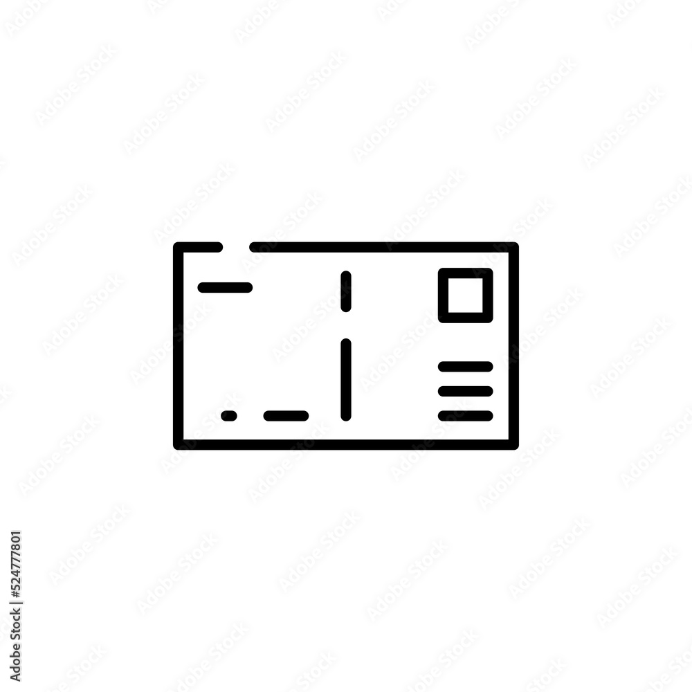 Post, Letter, Mail, Postcard Dotted Line Icon Vector Illustration Logo Template. Suitable For Many Purposes. Post, Letter, Mail, Postcard Dotted Line Icon Vector Illustration Logo Template. Suitable For Many Purposes.