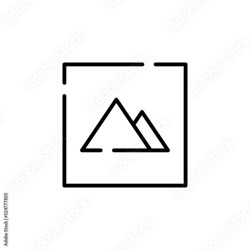 Picture, Gallery, Image Dotted Line Icon Vector Illustration Logo Template. Suitable For Many Purposes.