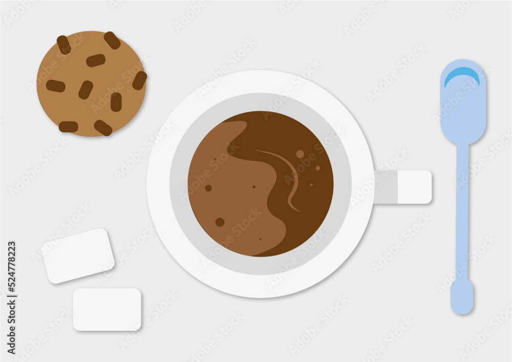 Taza de cafe, cafe, azucar. Ilustracion cafe. Dibujo taza. Taza de cafe, cafe, azucar. Ilustracion cafe. Dibujo taza.