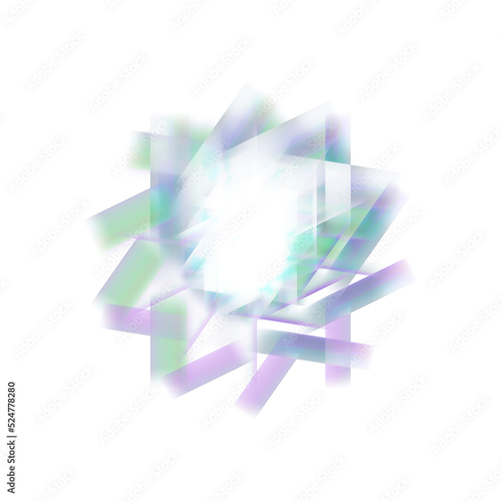 Obraz premium Isolated transparent abstract iridescent blur element.