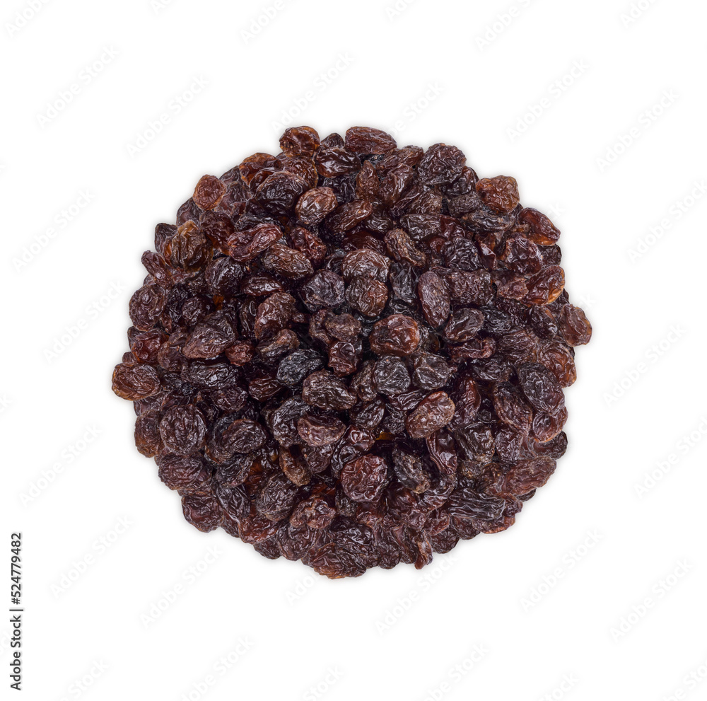 Dried raisins isolated on transparent background (.PNG). Top view Dried raisins isolated on transparent background (.PNG). Top view