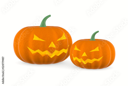 halloween pumpkin on white ...