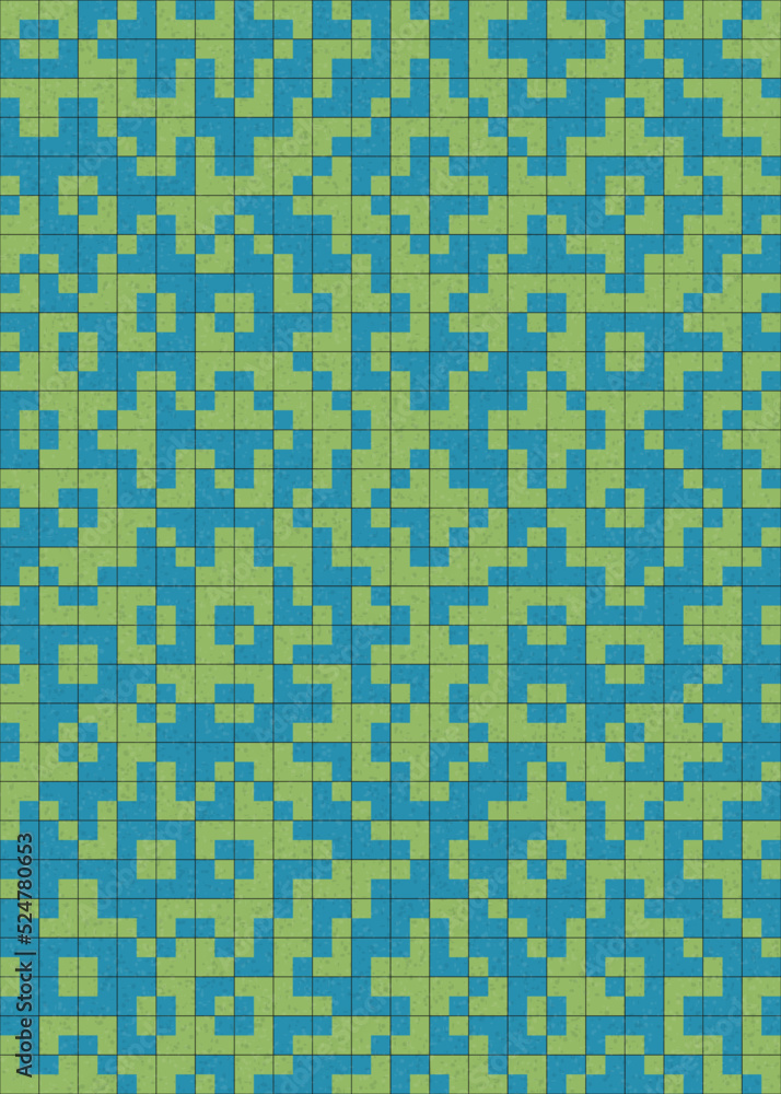 Fototapeta premium Abstract Geometric Pattern generative computational art illustration