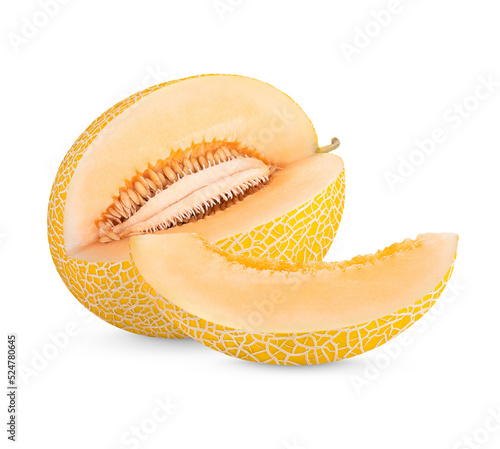 Cantaloupe isolated on transparent background (.PNG)