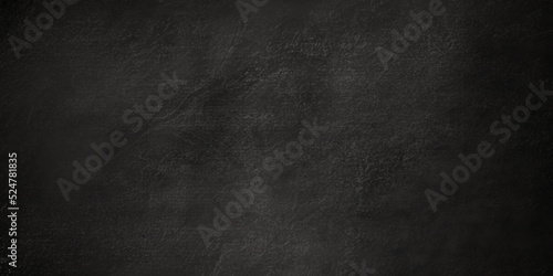 Chalk board on blackboard marble and Dark Black stone concrete backdrop grunge texture background anthracite panorama. Panorama dark grey black slate background or texture.