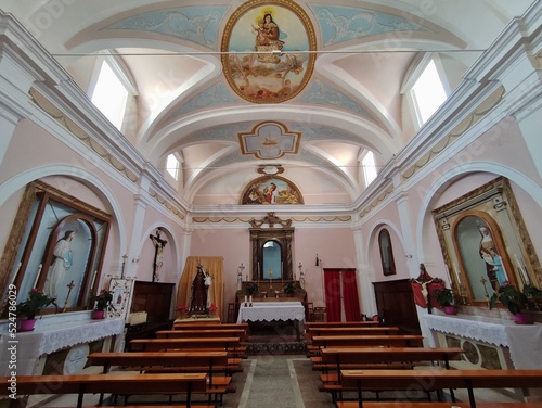 Ferrazzano - Interno della cinquecentesca Chiesa di Santa Croce