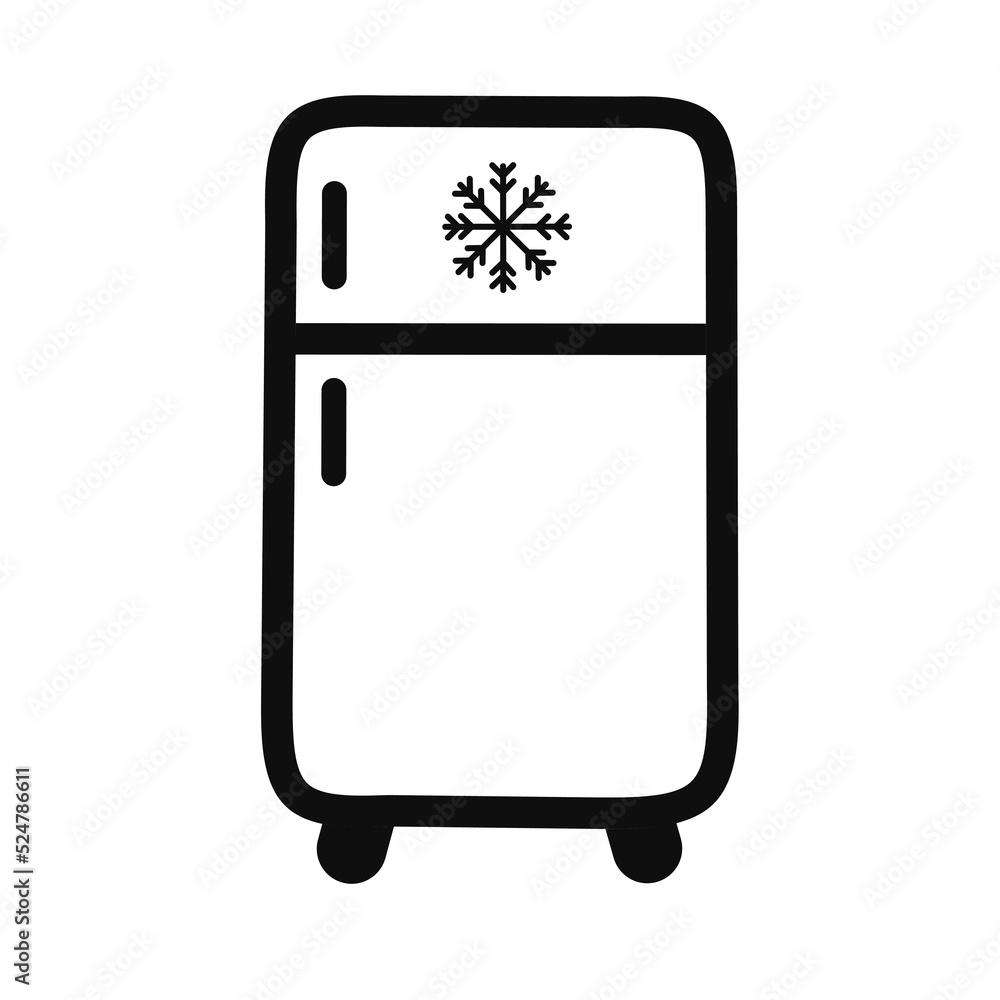 refrigerator icon with flat design refrigerator icon with flat design