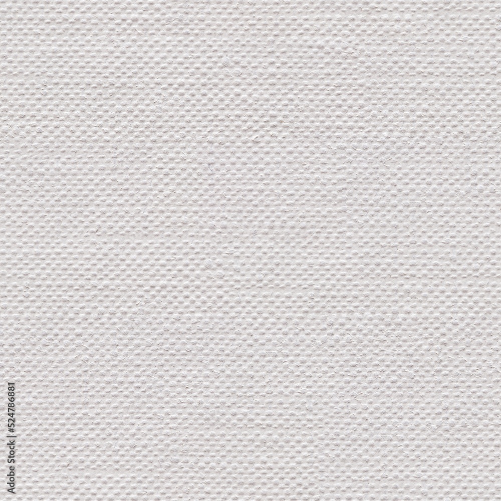 Linen canvas texture in shine white color as part of your design work. Seamless pattern background. Woven in light white color blank empty. Ideal pattern for making artwork. Material for painting.