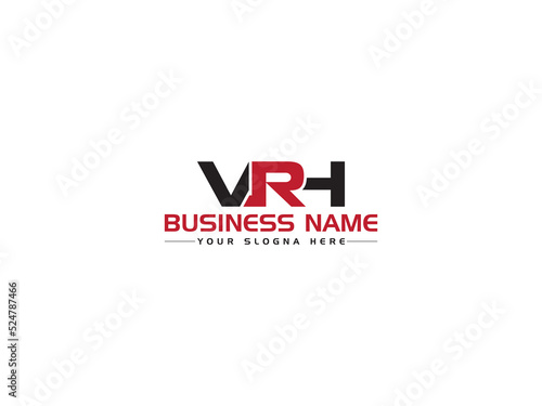 Initial VRH Logo Icon Design, Unique VR vrh Logo Letter Vector For Any Type Of Business