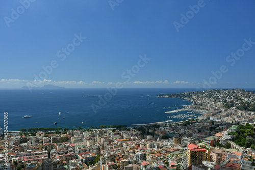 Panoramic view of the city of Naples from the walls of Saint 'Elmo castle, Italy. © Giambattista