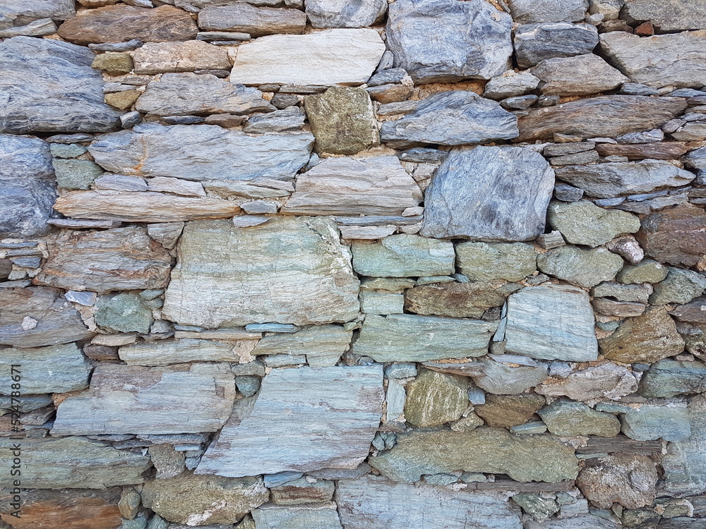 Fototapeta premium wall of rocks in andros island greece