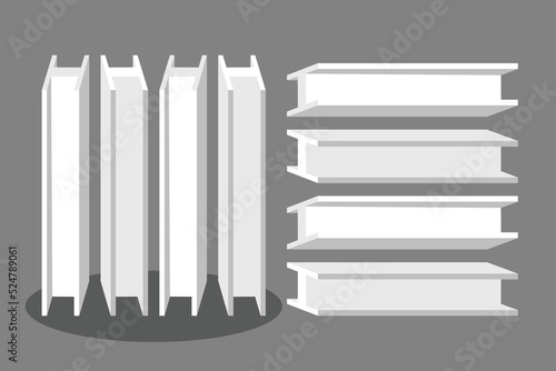 steel beam design vector flat isolated illustration