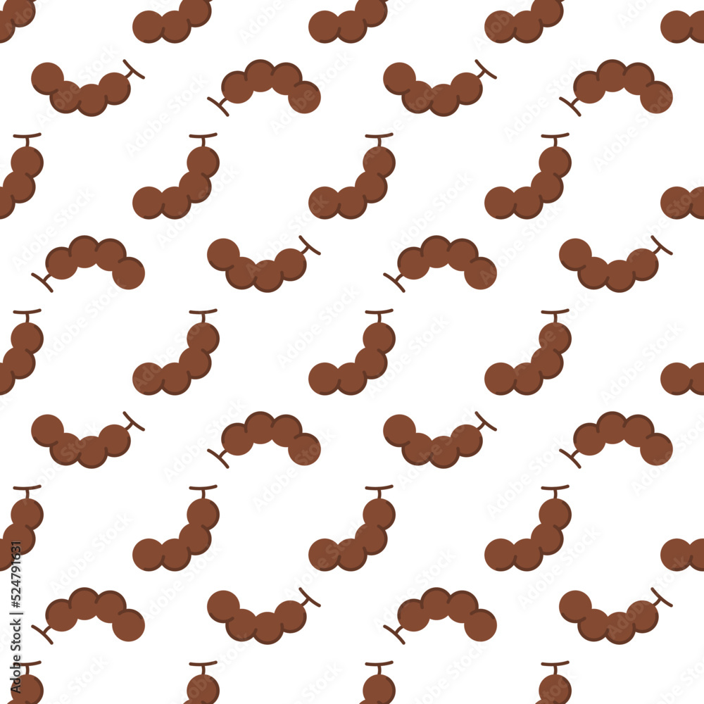 Cartoon tamarind seamless pattern background. Stock Vector | Adobe Stock