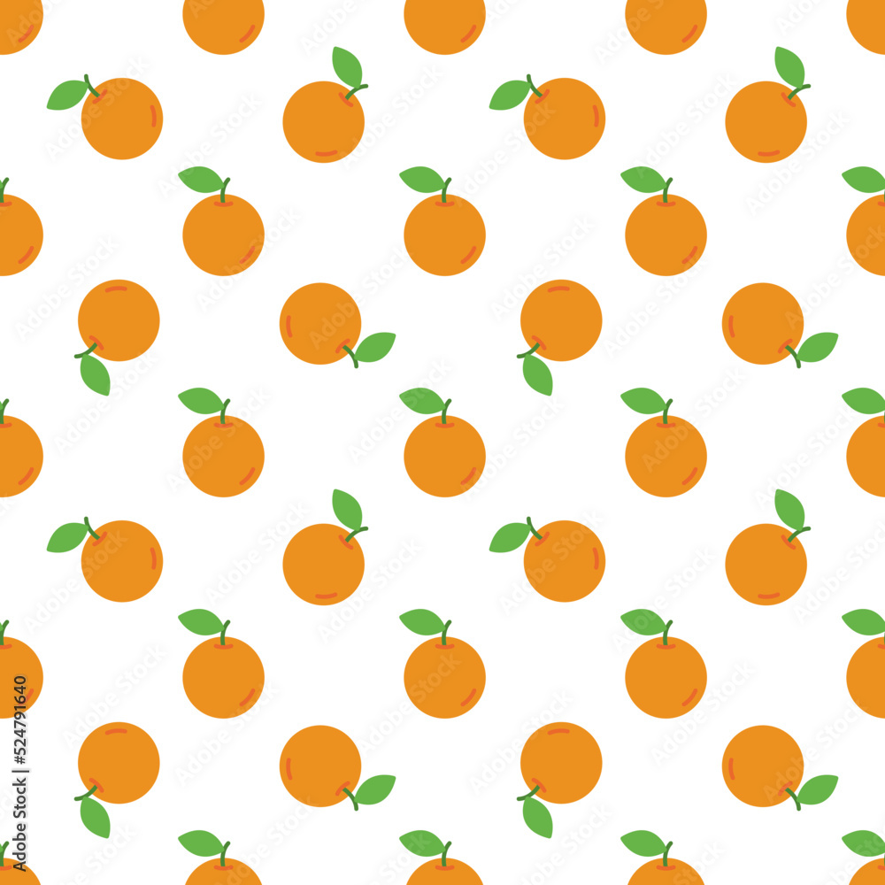 Cartoon orange seamless pattern background.