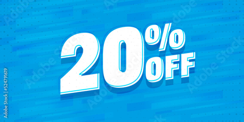 20 percent off sale banner marketing template