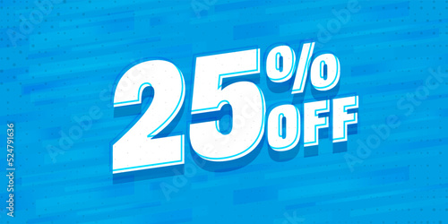 25 percent off sale banner marketing template