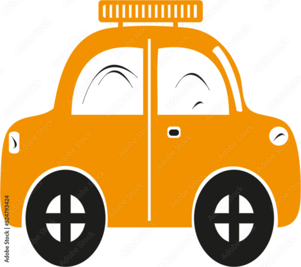 car and yellow colors svg vector layered clipart cut file cricut