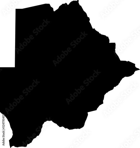 Africa Botswana map vector map.Hand drawn minimalism style.