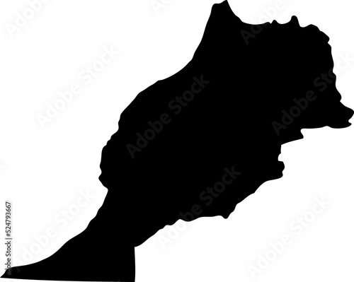 Fototapeta Naklejka Na Ścianę i Meble -  Africa Morocco map vector map.Hand drawn minimalism style.