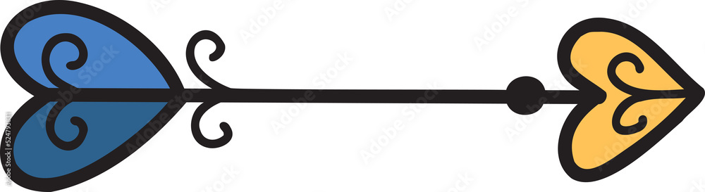 arrow doodle illustration on transparent background arrow doodle illustration on transparent background