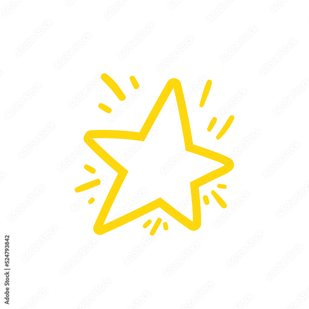 hand drawn star collection simple design hand drawn star collection simple design