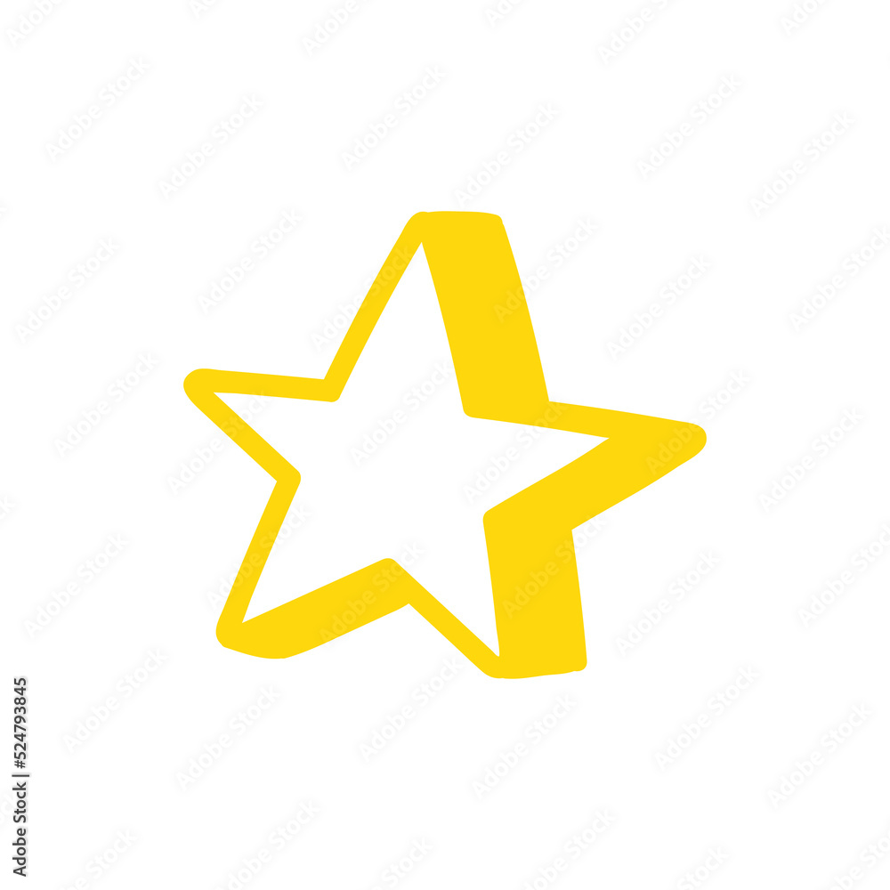 Obraz premium hand drawn star collection simple design