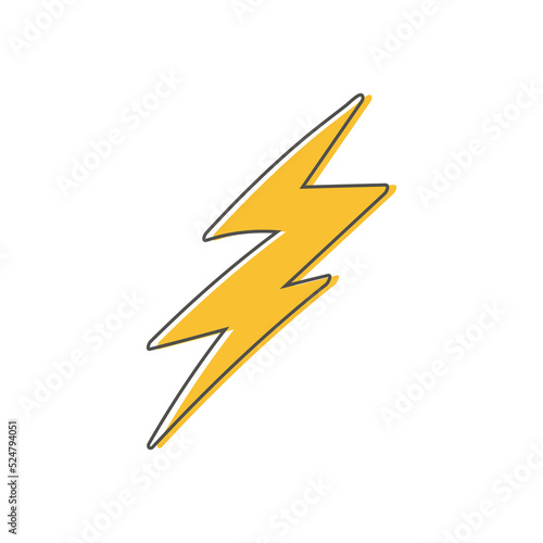 Thunder and Bolt Lighting flash.