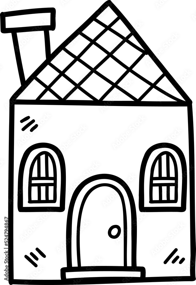 cute house illustration on transparent background cute house illustration on transparent background