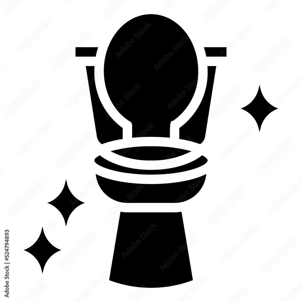 CLEANING TOILET glyph icon CLEANING TOILET glyph icon