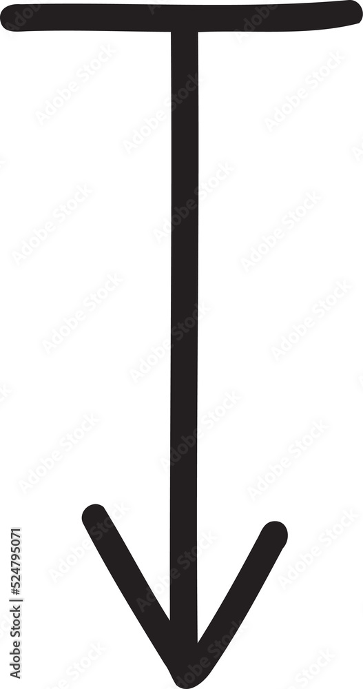 arrow doodle illustration on transparent background arrow doodle illustration on transparent background