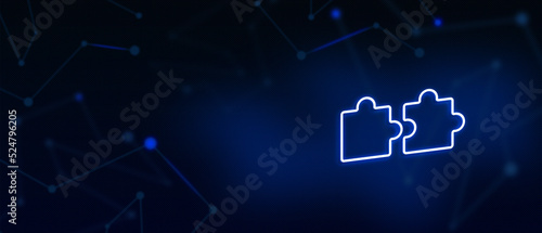 Canvastavla Teamwork, Puzzle Pieces, Bigger picture, Contact us, Landing page background, Co