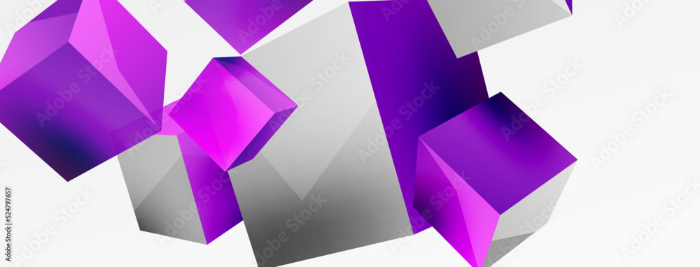 3d cubes vector abstract background. Composition of 3d square shaped basic geometric elements. Trendy techno business template for wallpaper, banner, background or landing 3d cubes vector abstract background. Composition of 3d square shaped basic geometric elements. Trendy techno business template for wallpaper, banner, background or landing