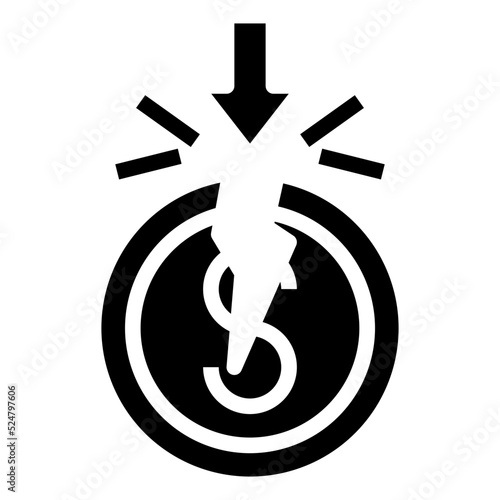 BANKRUPTCY glyph icon