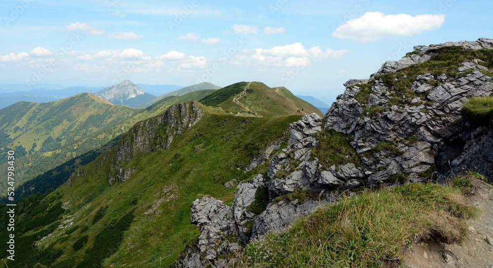 Mała Fatra na Słowacji. Szlak turystyczny Wielki Kryvań - Chleb - Południowy Gruń