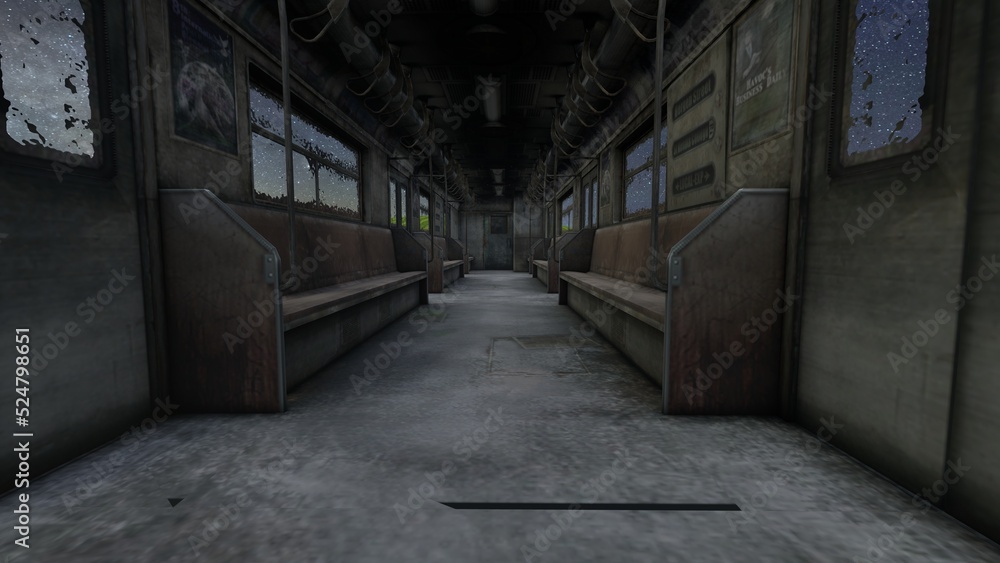 old abandoned train