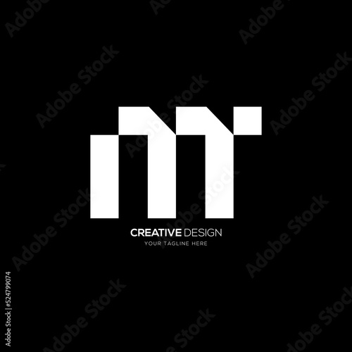 Modern letter design M T monogram logo