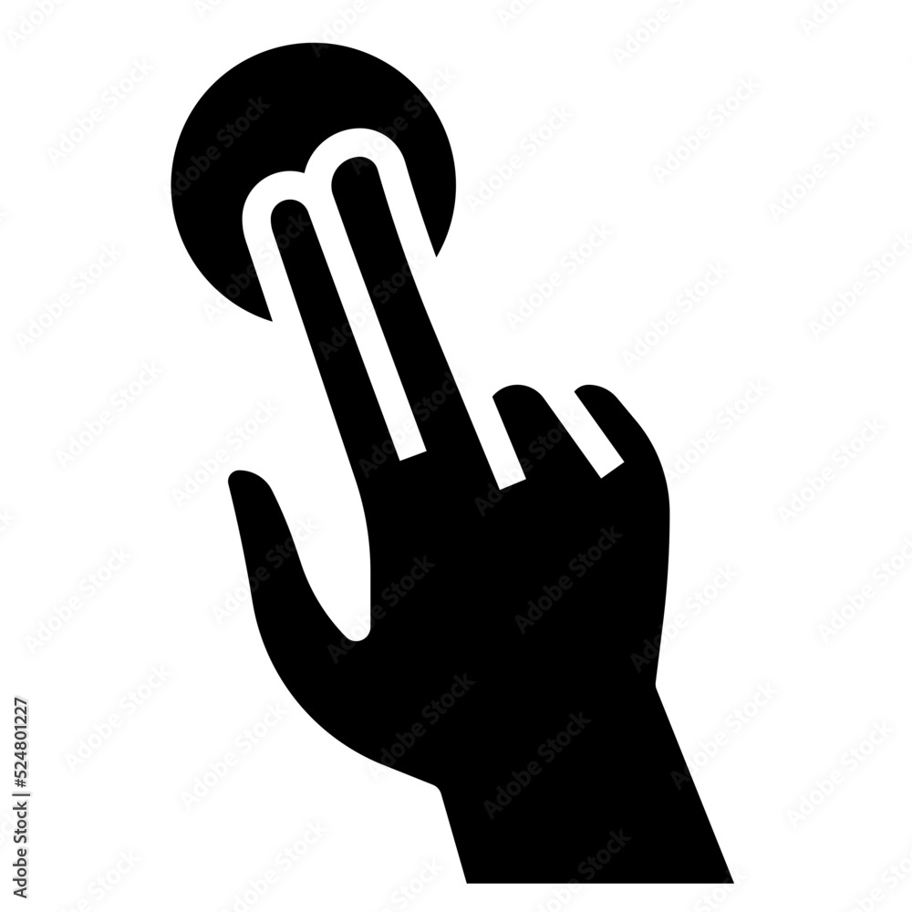 Fototapeta premium 2X TAP glyph icon