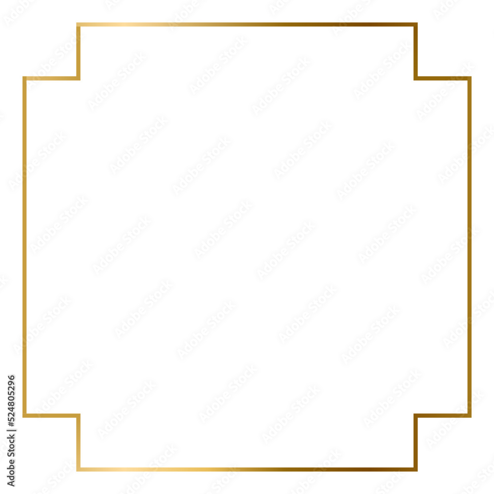 Square Golden Frame on The White Background. EPS10 Square Golden Frame on The White Background. EPS10