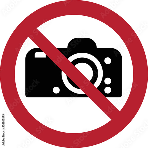 ISO 7010 P029 – No photography sign as vector - fotography forbidden sign.